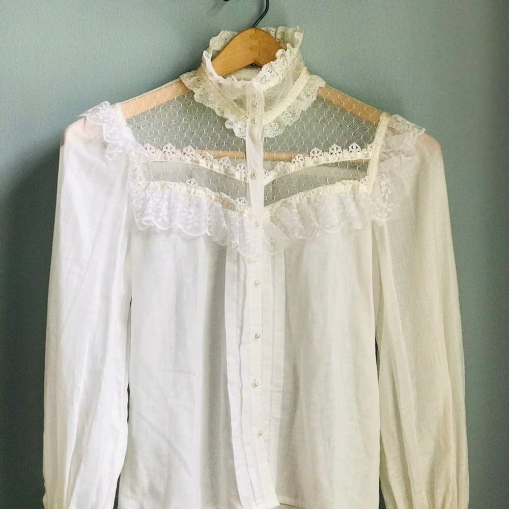 Vintage Gunne Sax/ Gunnies Lace Blouse